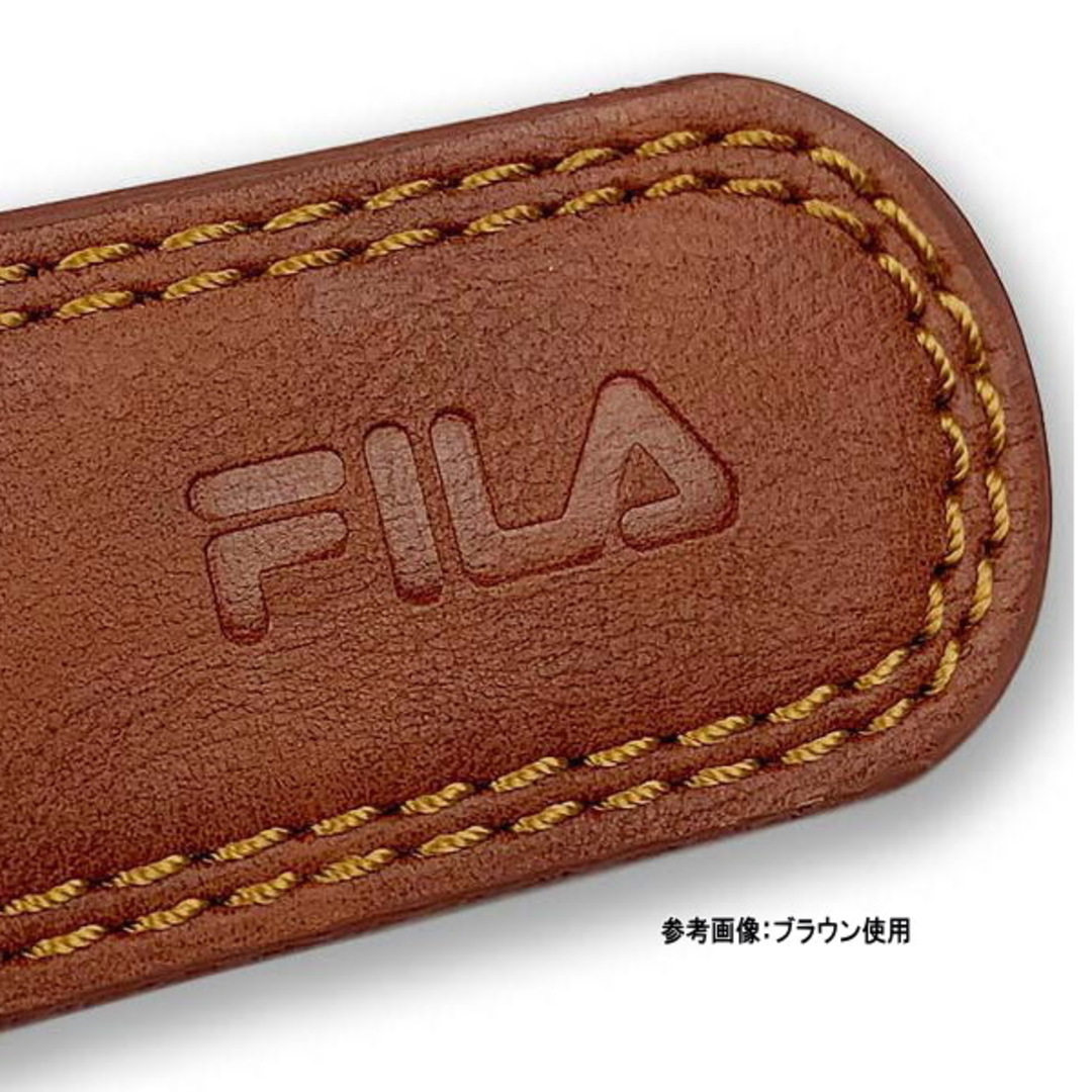 FILA(フィラ)のネイビー 紺  002 フィラ ベルト ギャリソン ダブルステッチ メンズのファッション小物(ベルト)の商品写真