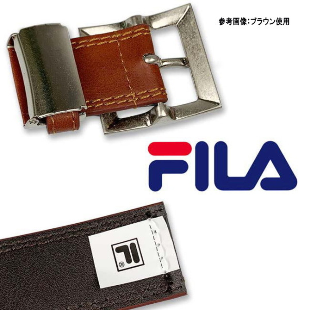 FILA(フィラ)のブラウン 茶 002 フィラ ベルト ギャリソン ダブルステッチ メンズのファッション小物(ベルト)の商品写真