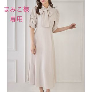 トッコクローゼット(TOCCO closet)の【新品】トッコ クローゼットボウタイリボンレースアップギャザースリーブワンピース(ロングワンピース/マキシワンピース)