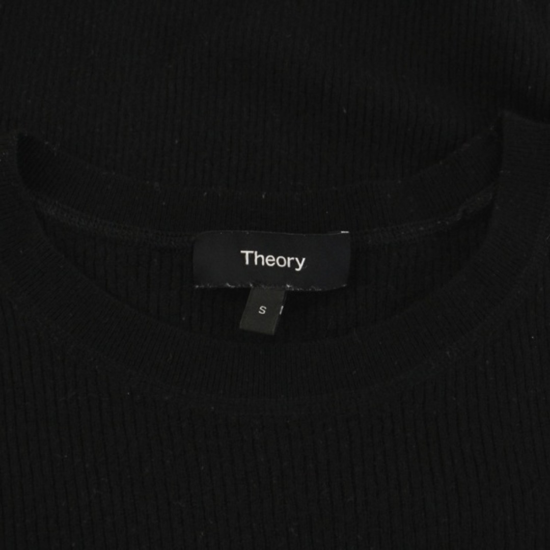 theory(セオリー)のセオリー リーガルウールミルジB リブニット セーター クルーネック S 黒 レディースのトップス(ニット/セーター)の商品写真