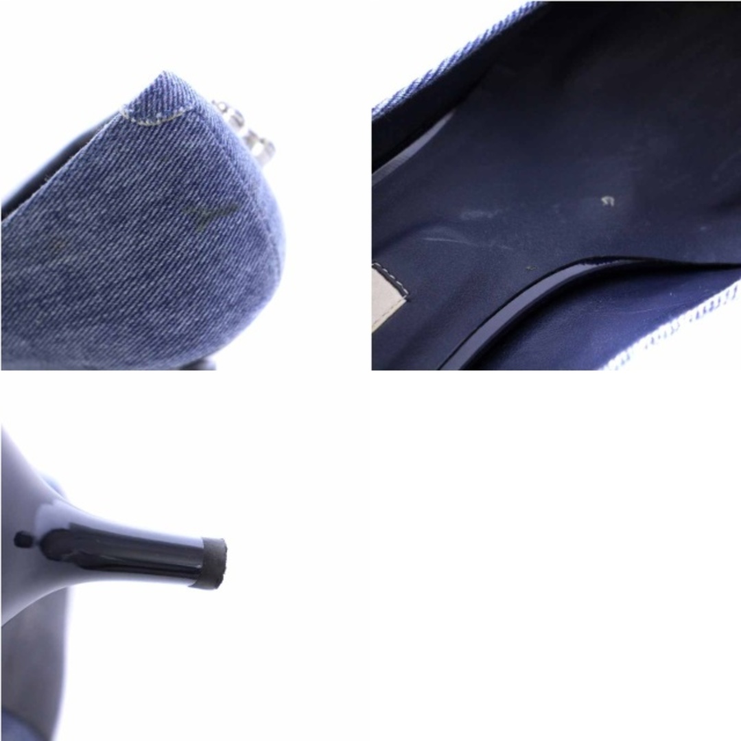 DIANA(ダイアナ)のダイアナ パンプス デニム ポインテッドトゥ ローヒール 24.5cm 紺 レディースの靴/シューズ(ハイヒール/パンプス)の商品写真