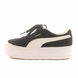 プーマ(PUMA)のプーマ スウェード マユ スニーカー ローカット 厚底 US6 22.5cm 黒(スニーカー)