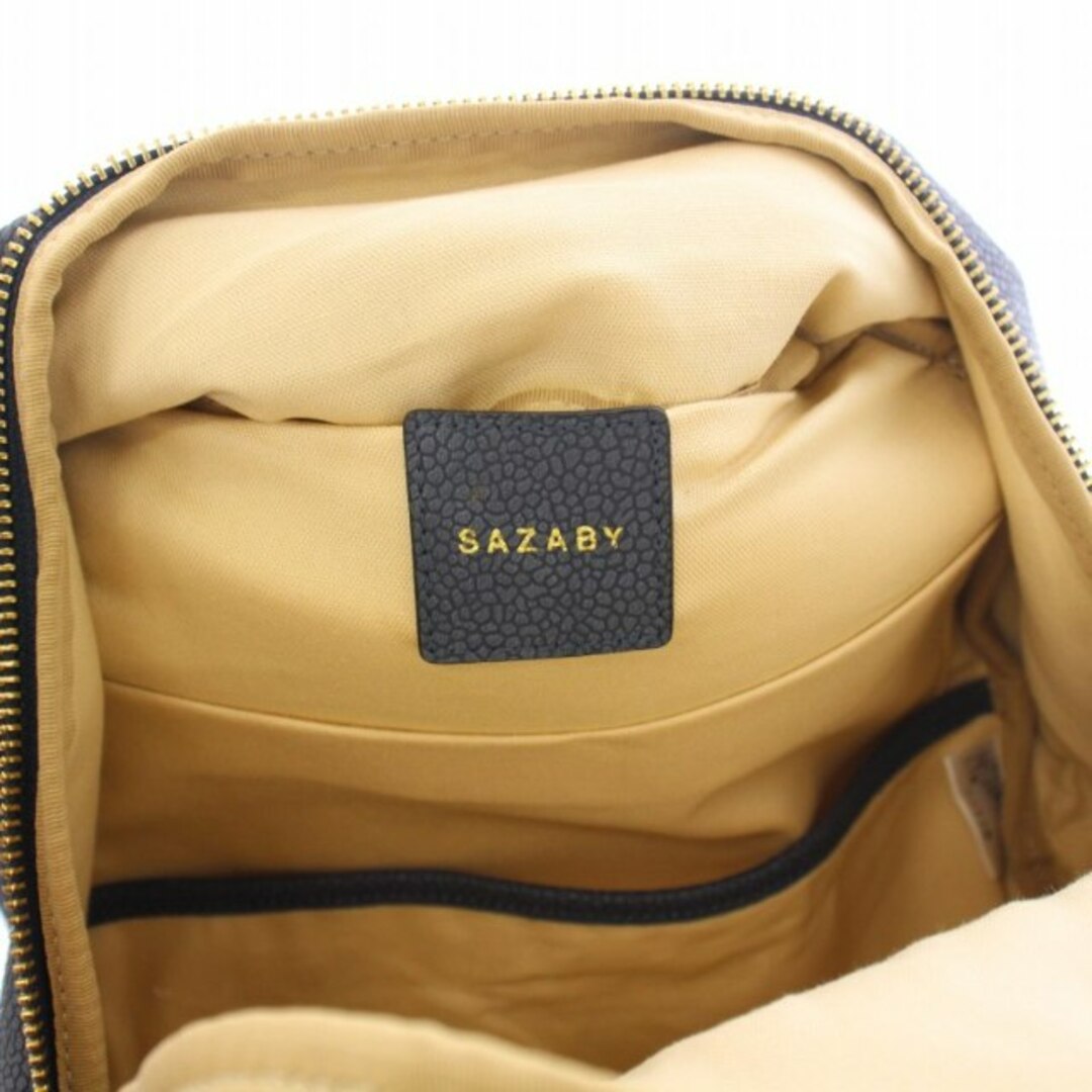 SAZABY(サザビー)のサザビー SAZABY リュックサック デイバッグ ハラコ 型押し 紺 レディースのバッグ(リュック/バックパック)の商品写真