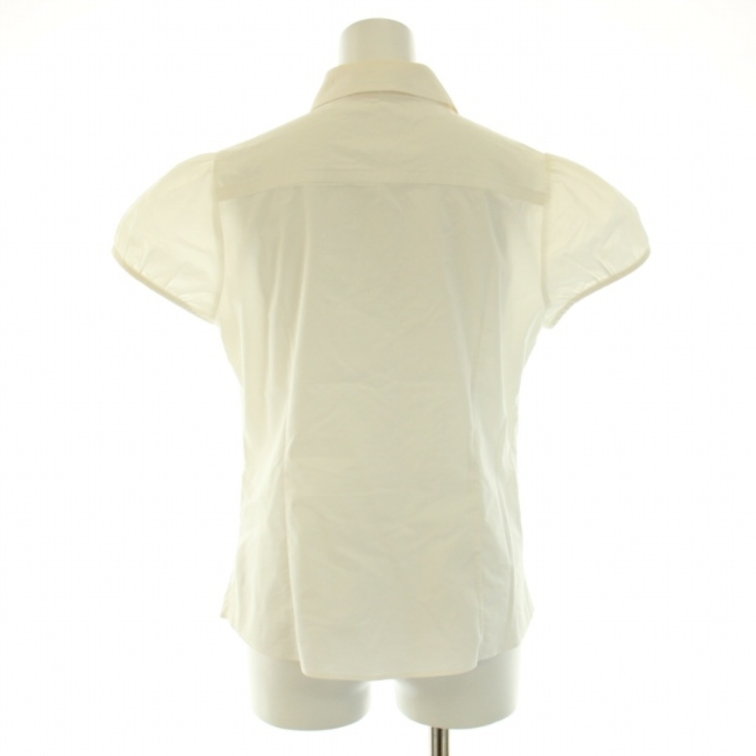 M'S GRACY(エムズグレイシー)のエムズグレイシー シャツ ブラウス ストレッチ 半袖 フリル 40 L 白 レディースのトップス(シャツ/ブラウス(半袖/袖なし))の商品写真