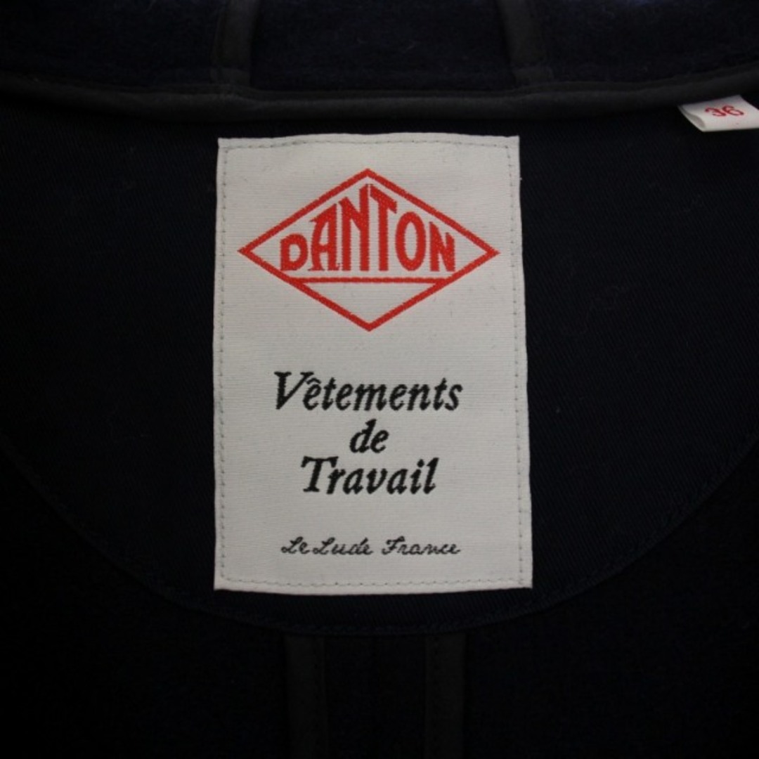 DANTON(ダントン)のダントン ウールモッサシングルコート ショート ロゴ ワッペン S 紺 レディースのジャケット/アウター(その他)の商品写真
