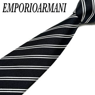 エンポリオアルマーニ(Emporio Armani)の【極美品】 エンポリオアルマーニ ネクタイ ストライプ シルク ハイブランド(ネクタイ)