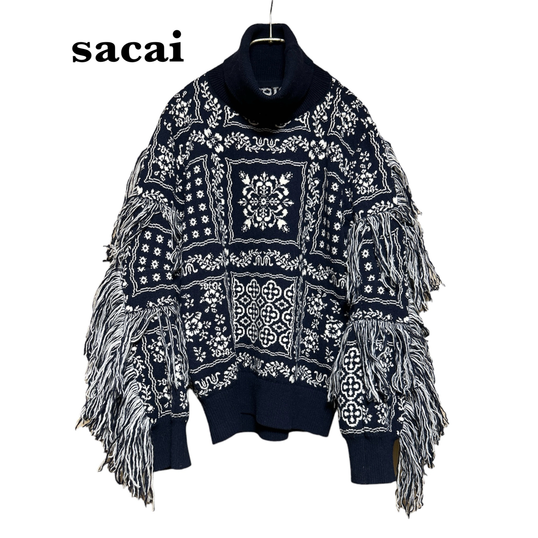 sacai(サカイ)の美品❗️sacai✖️ reyn spooner 18AW フリンジニット レディースのトップス(ニット/セーター)の商品写真