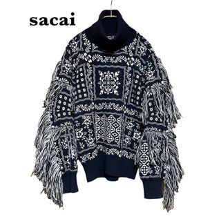 サカイ(sacai)の美品❗️sacai✖️ reyn spooner 18AW フリンジニット(ニット/セーター)