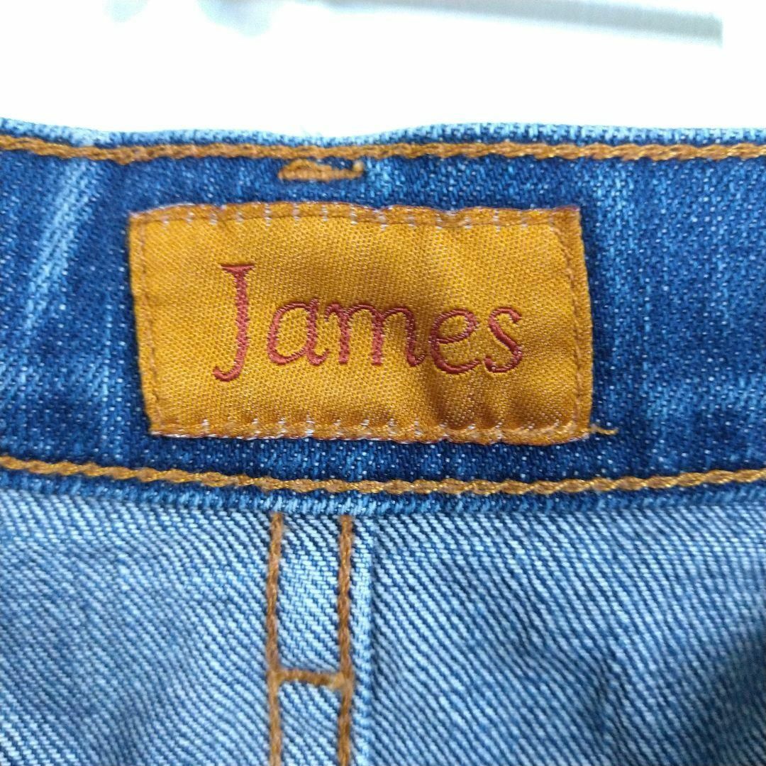 James(ジェームス)のジェームス　デニム　ジーンズ　ワイドパンツ　カジュアル　装飾　お出かけ　デート メンズのパンツ(デニム/ジーンズ)の商品写真