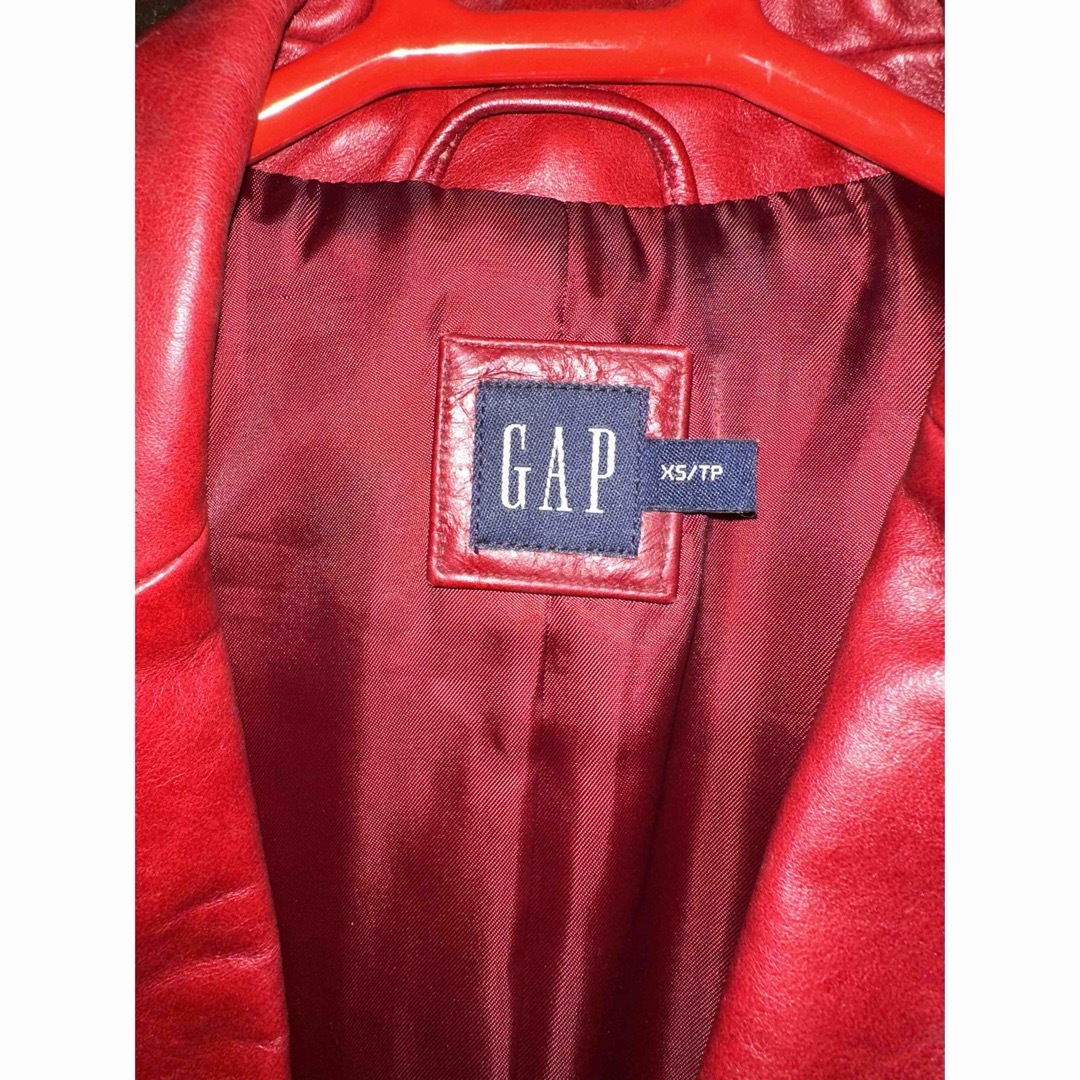 GAP(ギャップ)の00's GAP　レザージャケット　赤　オールドギャップ　OLD GAP レディースのジャケット/アウター(その他)の商品写真