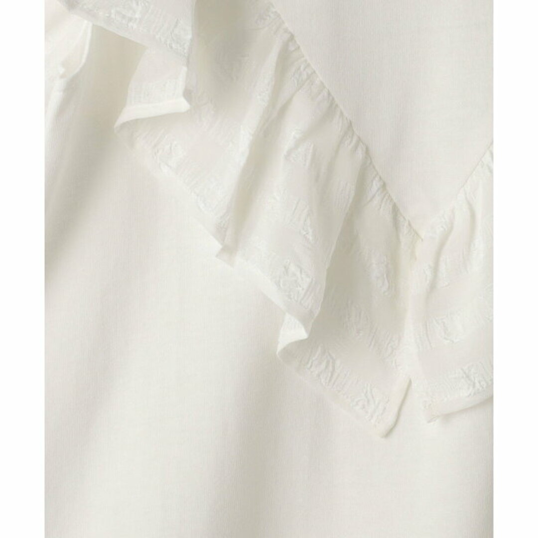 UNITED ARROWS green label relaxing(ユナイテッドアローズグリーンレーベルリラクシング)の【OFF WHITE】TJ ギンガムフリル Tシャツ 100cm-130cm キッズ/ベビー/マタニティのキッズ服女の子用(90cm~)(Tシャツ/カットソー)の商品写真