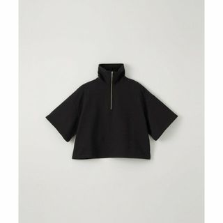 【BLACK】<CITEN>ハーフジップ ボックス Tシャツ(カットソー(長袖/七分))