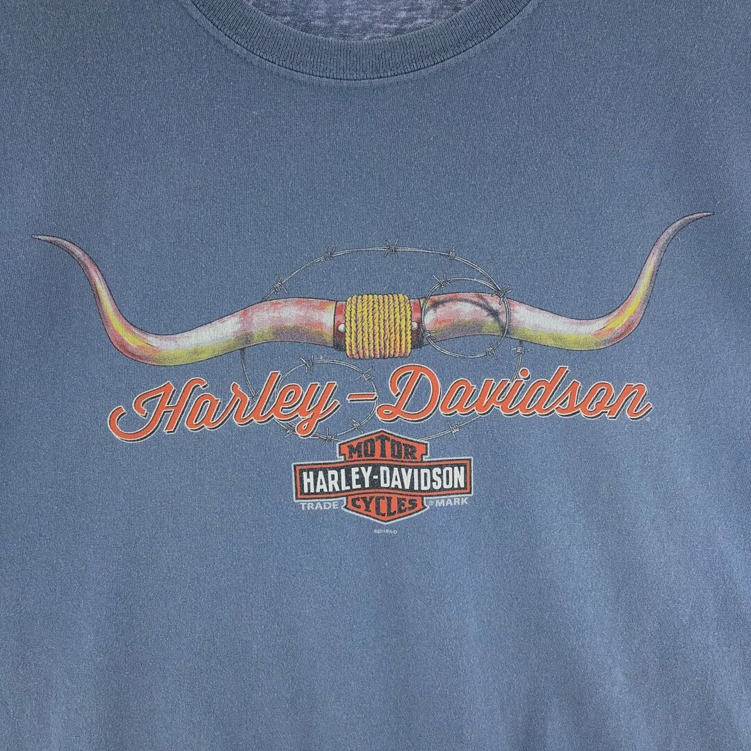 Harley Davidson(ハーレーダビッドソン)の古着 ハーレーダビッドソン Harley-Davidson 両面プリント モーターサイクル バイクTシャツ メンズL  /eaa381956 メンズのトップス(Tシャツ/カットソー(半袖/袖なし))の商品写真