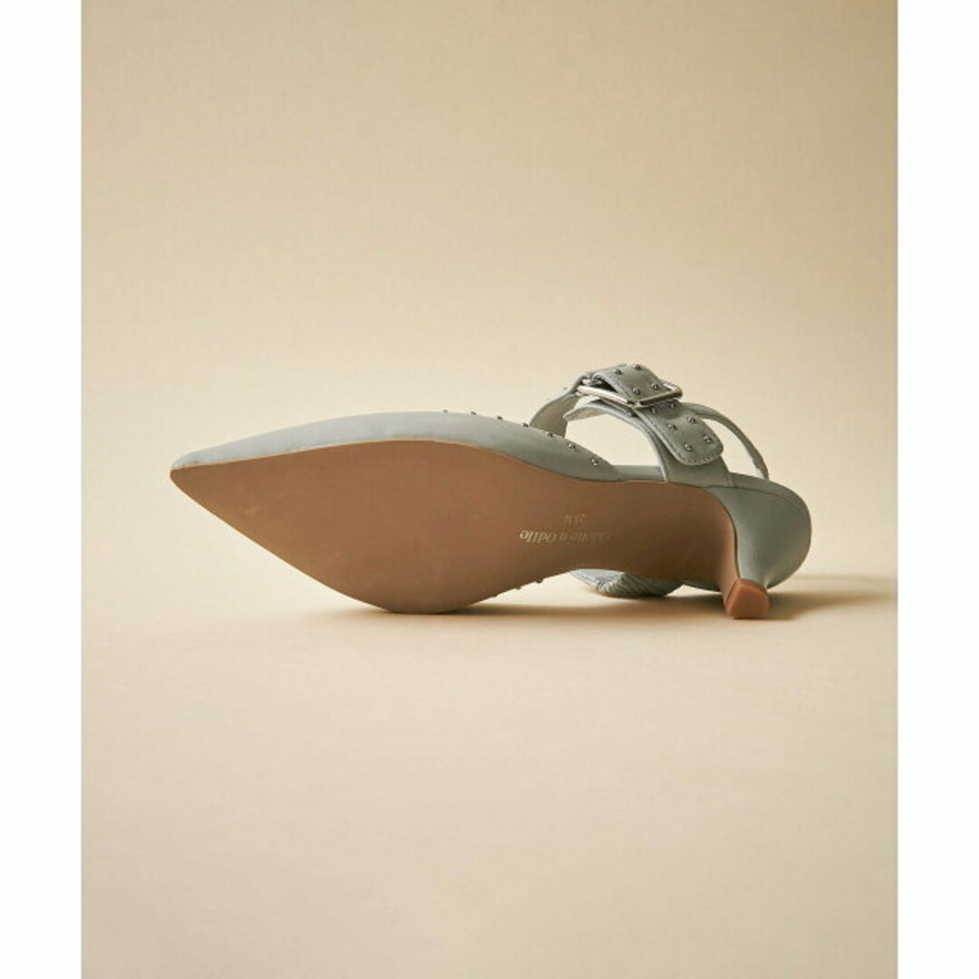 Odette e Odile(オデットエオディール)の【LT.GRAY】スタッズバックベルト パンプス55●↑ レディースの靴/シューズ(ハイヒール/パンプス)の商品写真