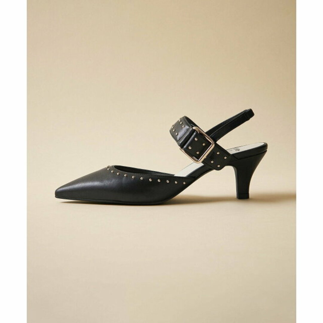 Odette e Odile(オデットエオディール)の【BLACK】【22.5cm】スタッズバックベルト パンプス55●↑ レディースの靴/シューズ(ハイヒール/パンプス)の商品写真