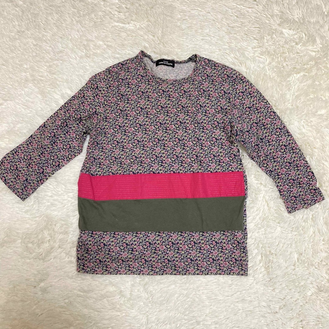 tricot COMME des GARCONS(トリココムデギャルソン)のトリココムデギャルソン　花柄　切り替え　カットソー レディースのトップス(カットソー(長袖/七分))の商品写真