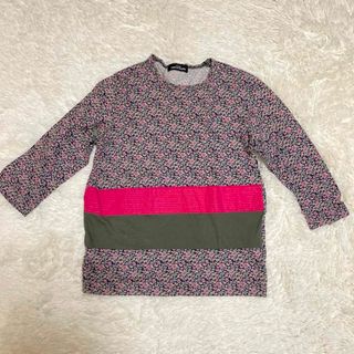 トリココムデギャルソン(tricot COMME des GARCONS)のトリココムデギャルソン　花柄　切り替え　カットソー(カットソー(長袖/七分))