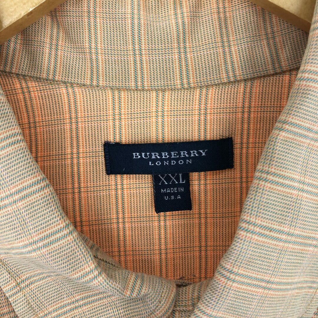 BURBERRY(バーバリー)の古着 90年代 バーバリー Burberry's LONDON 長袖 ボタンダウンチェックシャツ USA製 メンズXXL ヴィンテージ /eaa428606 メンズのトップス(シャツ)の商品写真