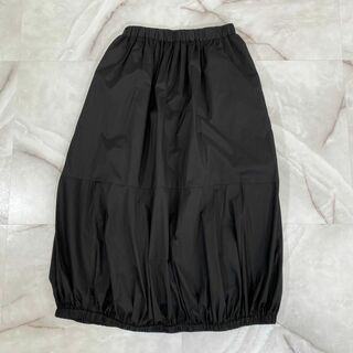 モーデッドアンス　ギャザーテクニックバルーンスカート　ブラック M QVC(ロングスカート)
