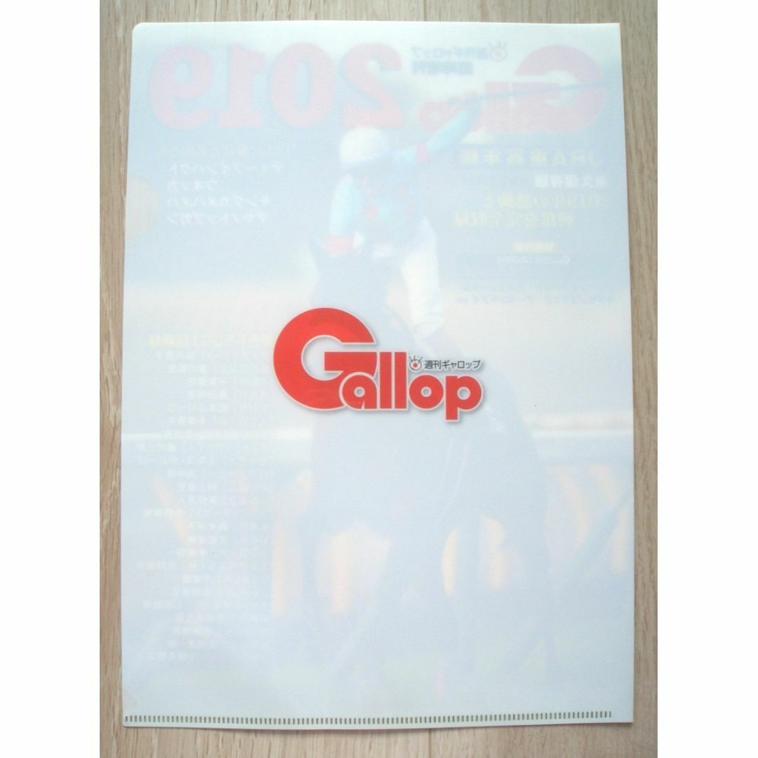 新品・非売品：週刊Gallop JRA アーモンドアイ号 A4クリアファイル エンタメ/ホビーのコレクション(ノベルティグッズ)の商品写真