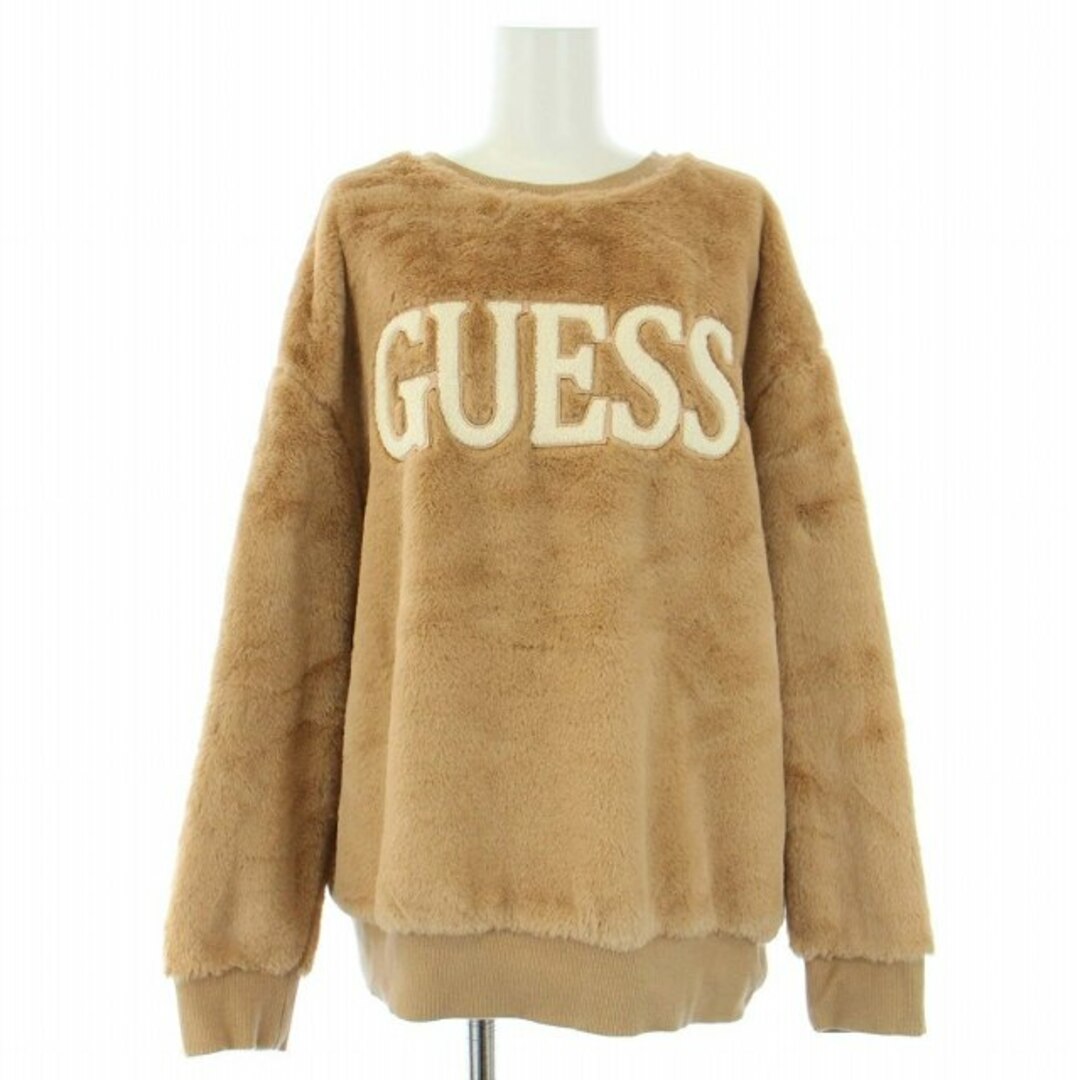 GUESS(ゲス)のゲス エコファー トレーナー スウェット ロゴ 長袖 M 茶 29941 レディースのトップス(トレーナー/スウェット)の商品写真