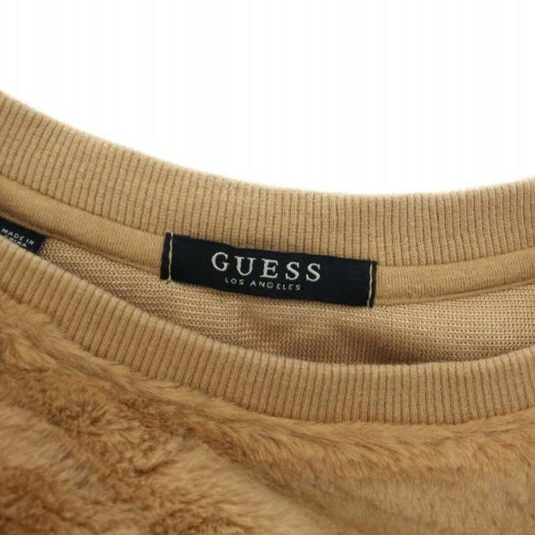 GUESS(ゲス)のゲス エコファー トレーナー スウェット ロゴ 長袖 M 茶 29941 レディースのトップス(トレーナー/スウェット)の商品写真