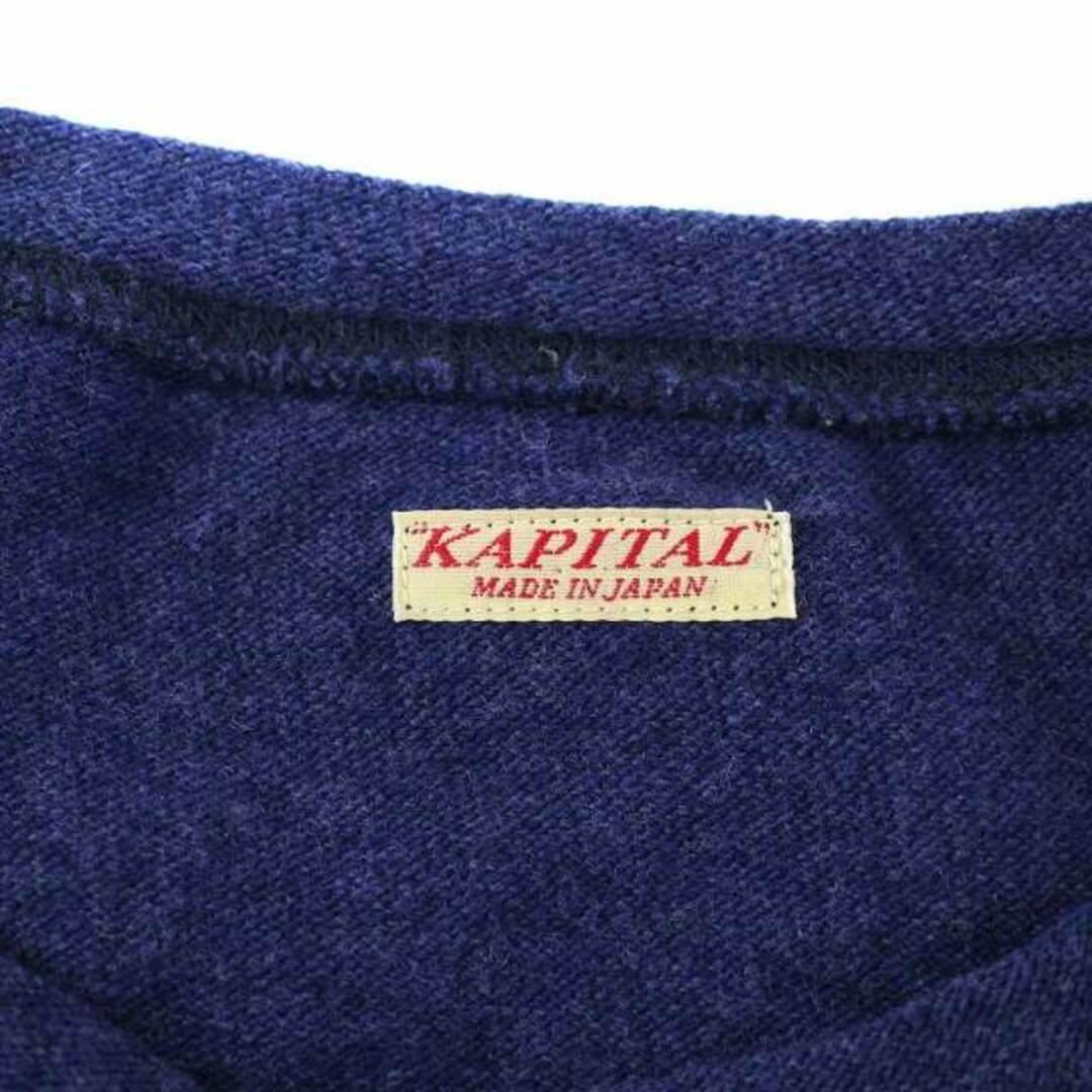 KAPITAL(キャピタル)のキャピタル ラムウール天竺ベルジスリーブベル ニット セーター 長袖 1 S 紺 レディースのトップス(ニット/セーター)の商品写真