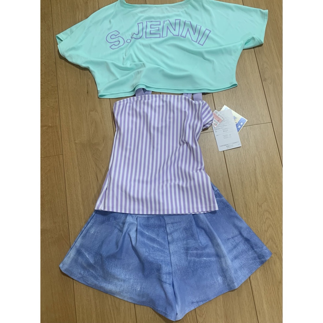 JENNI(ジェニィ)のジェニィJENNI3点水着160cm新品 キッズ/ベビー/マタニティのキッズ服女の子用(90cm~)(水着)の商品写真