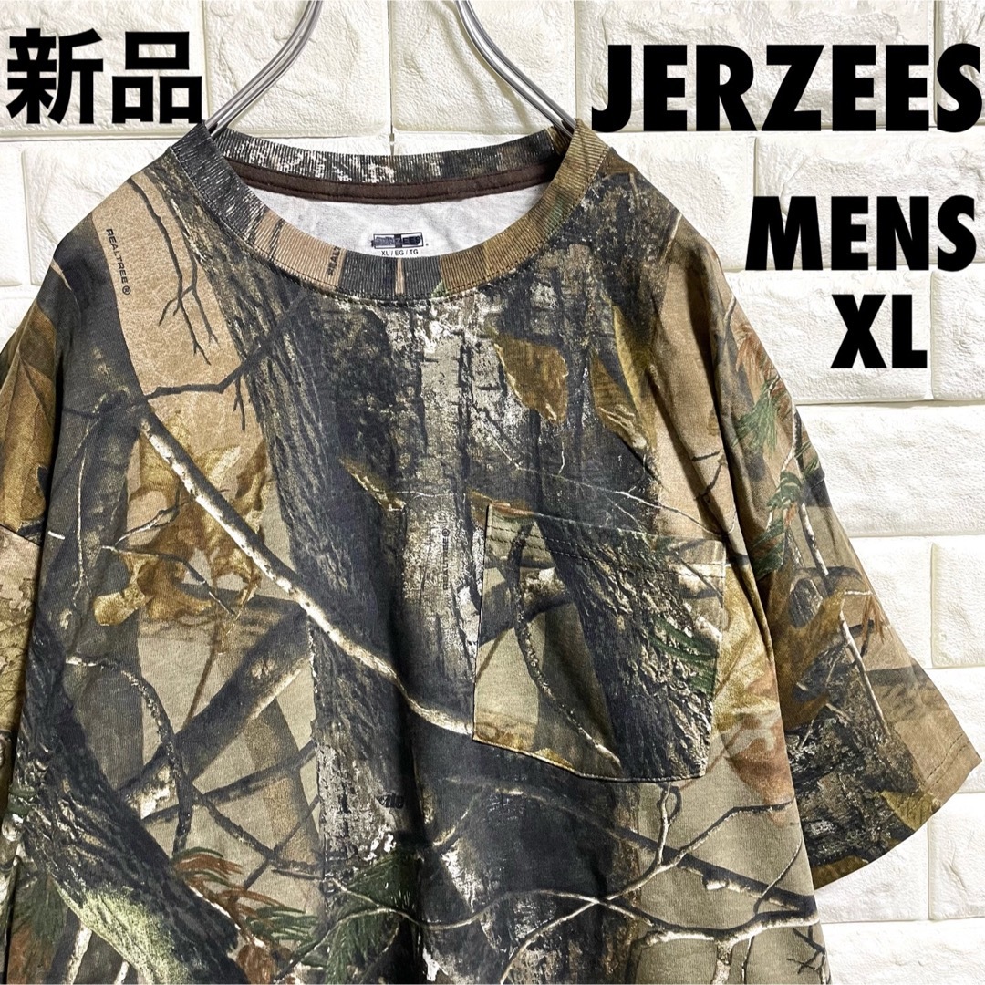 JERZEES(ジャージーズ)の新品　ジャージーズ　半袖Tシャツ　リアルツリー　カモフラ　メンズXLサイズ メンズのトップス(Tシャツ/カットソー(半袖/袖なし))の商品写真