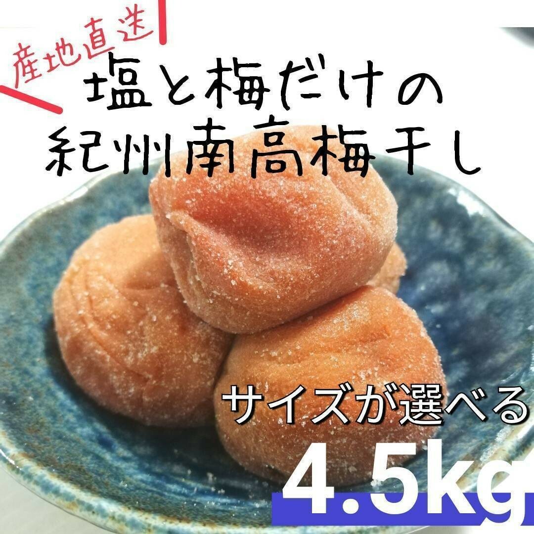 【箱入り4.5kg】紀州南高梅白干し 食品/飲料/酒の加工食品(漬物)の商品写真