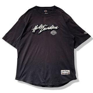 ハーレーダビッドソン(Harley Davidson)の【00s】ハーレーダビッドソン ワッペンロゴ ユニフォーム半袖Tシャツ グレー(Tシャツ/カットソー(半袖/袖なし))