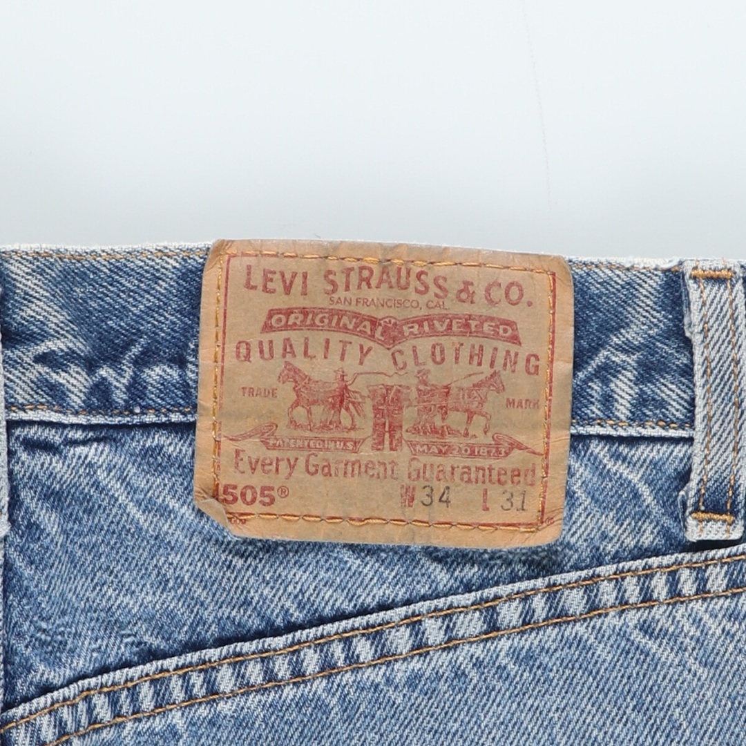 Levi's(リーバイス)の古着 00年代 リーバイス Levi's 505 REGULAR FIT STRAIGHT LEG テーパードデニムパンツ USA製 メンズw34 /eaa426885 メンズのパンツ(デニム/ジーンズ)の商品写真