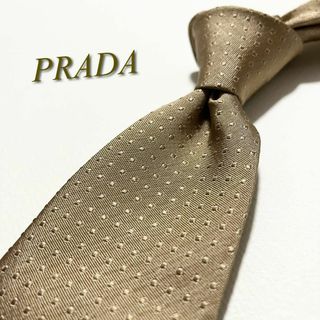 プラダ(PRADA)の【美品】プラダ ネクタイ パターン柄 総柄 シルク イタリア製 結婚式(ネクタイ)