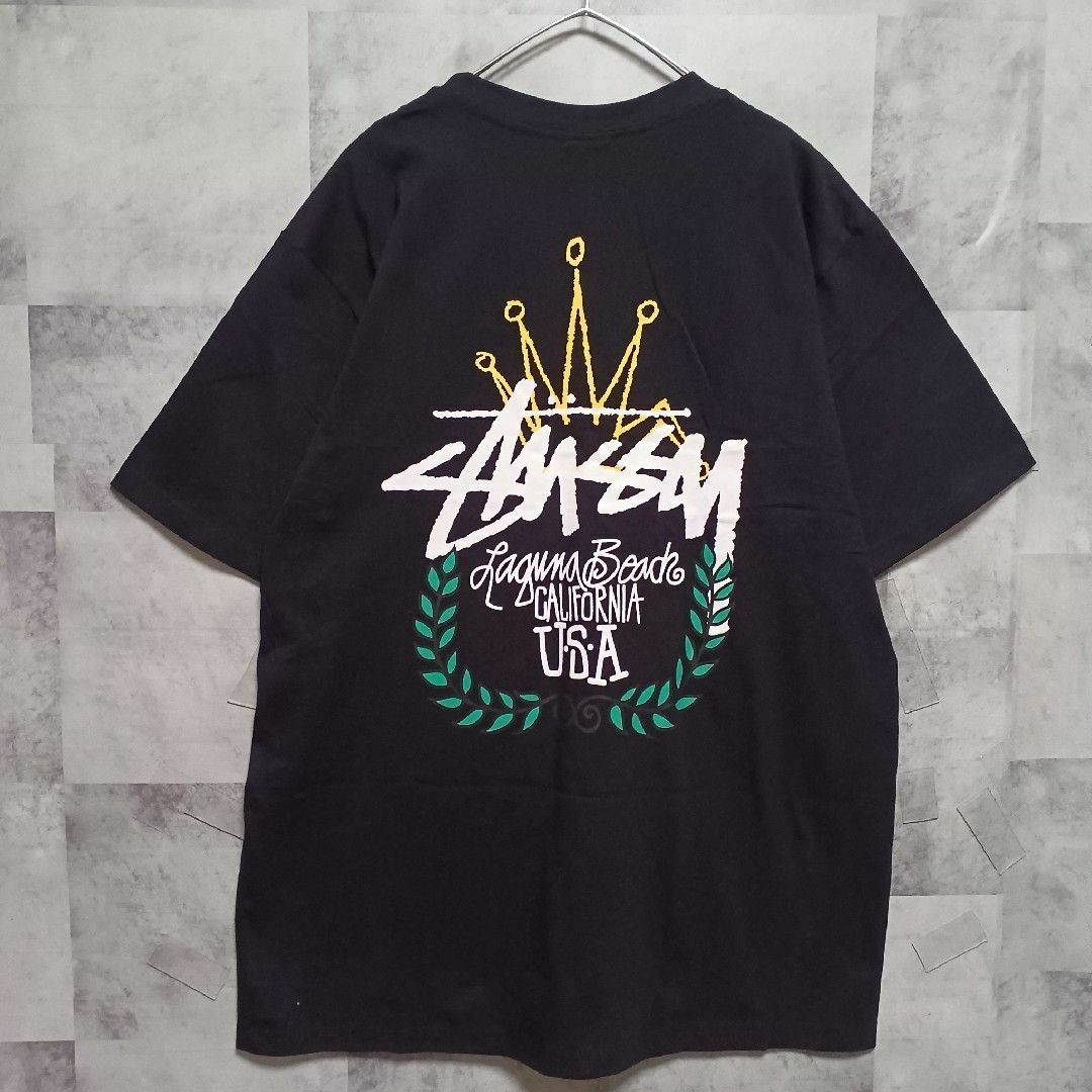 STUSSY(ステューシー)の✨新品✨ STUSSY ブラック【LB WREATH STUSSY TEE】L メンズのトップス(Tシャツ/カットソー(半袖/袖なし))の商品写真