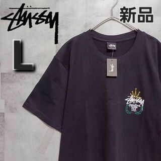 STUSSY - ✨新品✨ STUSSY ブラック【LB WREATH STUSSY TEE】L
