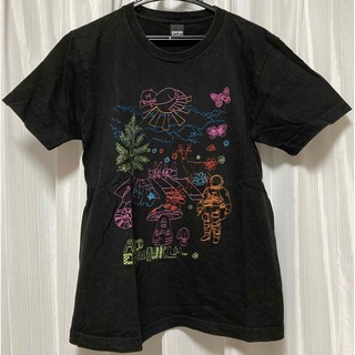 グラニフ(Design Tshirts Store graniph)のグラニフ　半袖 Tシャツ ブラック 黒　Sサイズ おしゃれ　かわいい　刺繍(Tシャツ/カットソー(半袖/袖なし))
