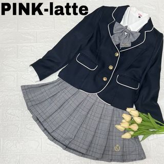 PINK-latte - PINK-latte ピンクラテ 卒服 チェック 金ボタン ブレザー