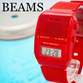 BEAMS - 532【美品】BEAMS ビームス時計　レディース腕時計　メンズ腕時計　レッド