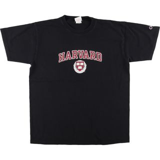 チャンピオン(Champion)の古着 00年代 チャンピオン Champion AUTHENTIC ATHLETIC APPAREL HARVARD UNIVERSITY ハーバード大学 カレッジTシャツ メンズXL /eaa431872(Tシャツ/カットソー(半袖/袖なし))