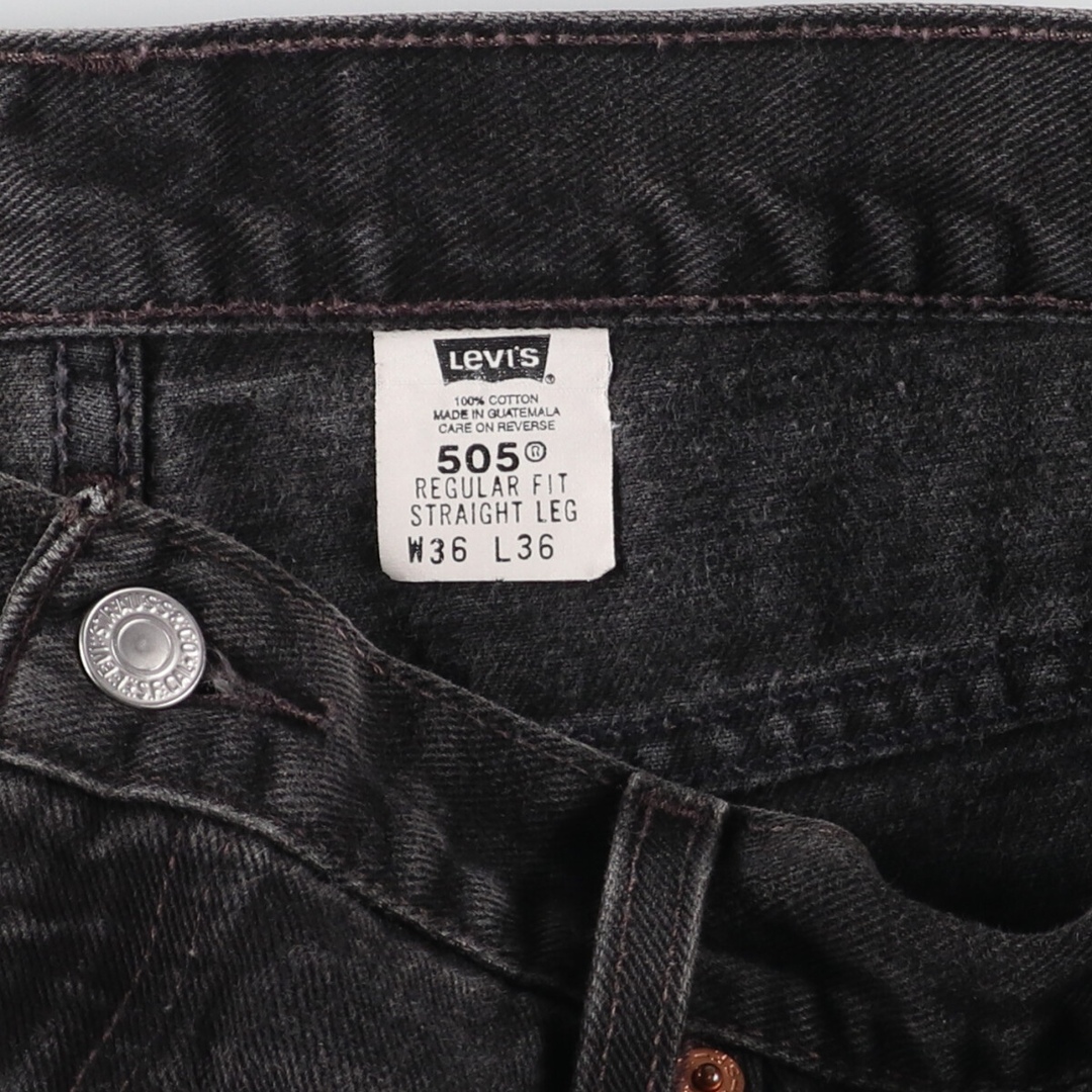 Levi's(リーバイス)の古着 00年代 リーバイス Levi's 505 REGULAR FIT STRAIGHT LEG ペイント ブラックデニム テーパードデニムパンツ メンズw34 /eaa427410 メンズのパンツ(デニム/ジーンズ)の商品写真