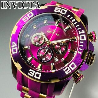 インビクタ(INVICTA)のインビクタ 腕時計 メンズ パープル 新品 クォーツ おしゃれ ケース付属 紫(腕時計(アナログ))