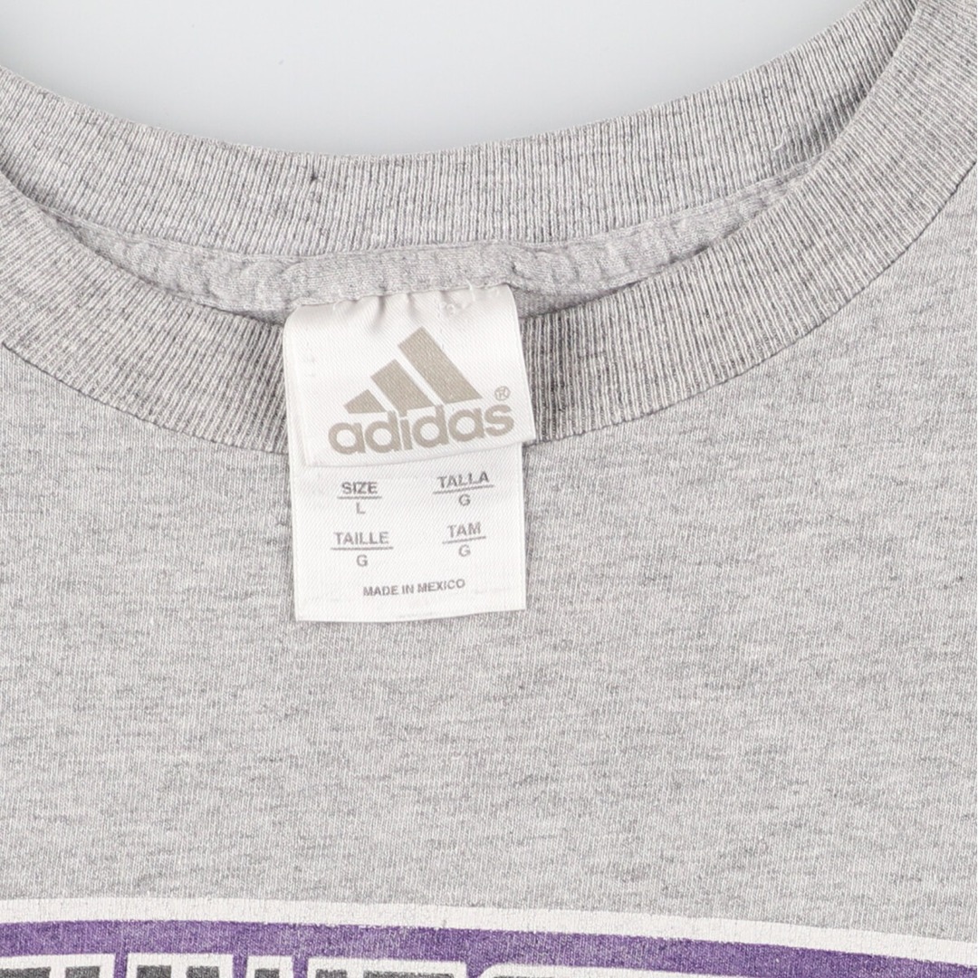 adidas(アディダス)の古着 アディダス adidas 両面プリント カレッジTシャツ メンズL /eaa431873 メンズのトップス(Tシャツ/カットソー(半袖/袖なし))の商品写真