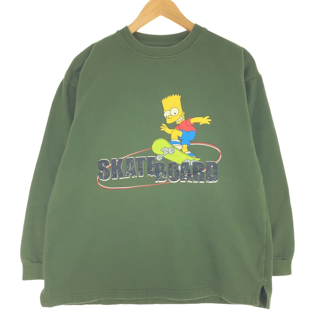 古着 00年代 The SIMPSONS バート・シンプソン カレッジ キャラクタースウェットシャツ トレーナー レディースL /eaa431476 レディースのトップス(トレーナー/スウェット)の商品写真