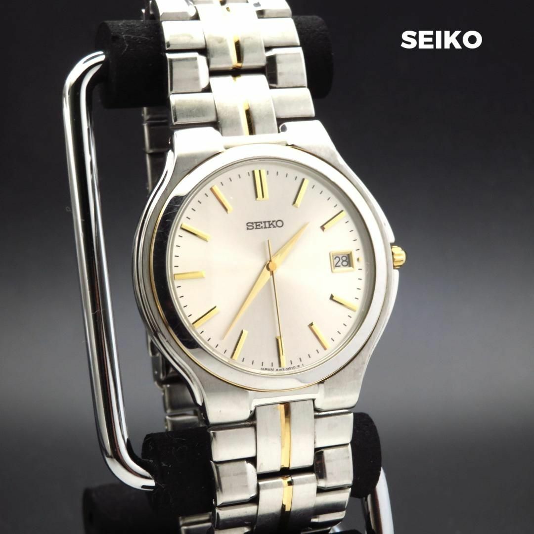 SEIKO(セイコー)のSEIKO 腕時計 デイト ラウンドフェイス コンビカラー  メンズの時計(腕時計(アナログ))の商品写真