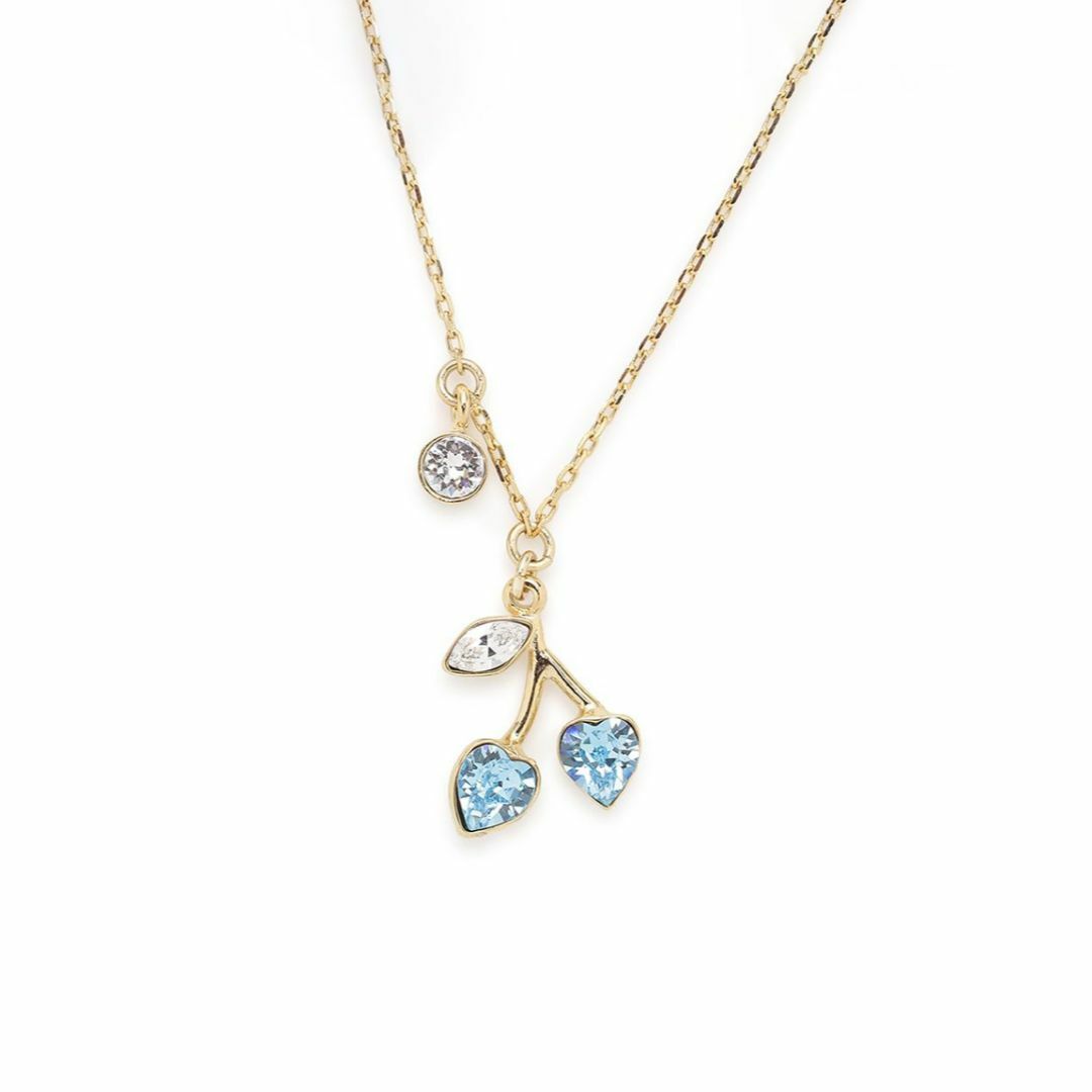 fur fur(ファーファー)のfurfur チェリーモチーフネックレス ブルー レディースのアクセサリー(ネックレス)の商品写真