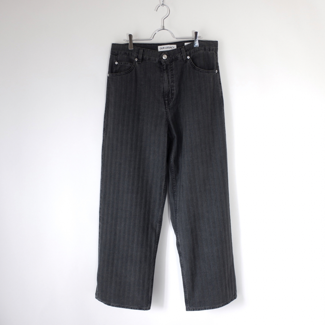 Our Legacy vast cut washed grey stripe メンズのパンツ(デニム/ジーンズ)の商品写真