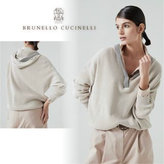 BRUNELLO CUCINELLI - L92★美品★21-22AW★極上ピュアコットン パーカー ブルネロクチネリ