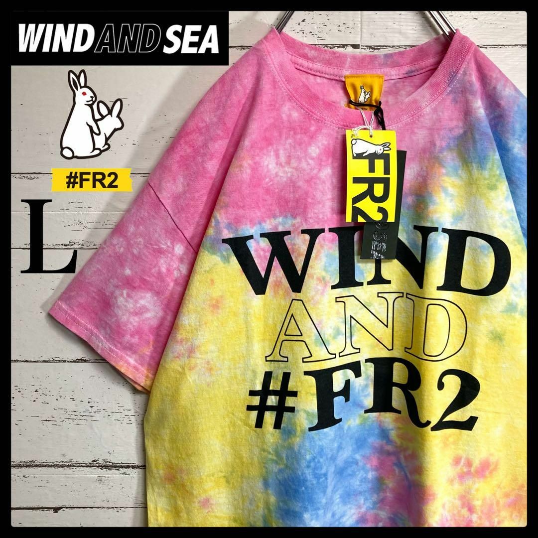 WIND AND SEA(ウィンダンシー)の【新品タグ付き】ウィンダンシー×FR2☆タイダイ Tシャツ L 超人気コラボ メンズのトップス(Tシャツ/カットソー(半袖/袖なし))の商品写真