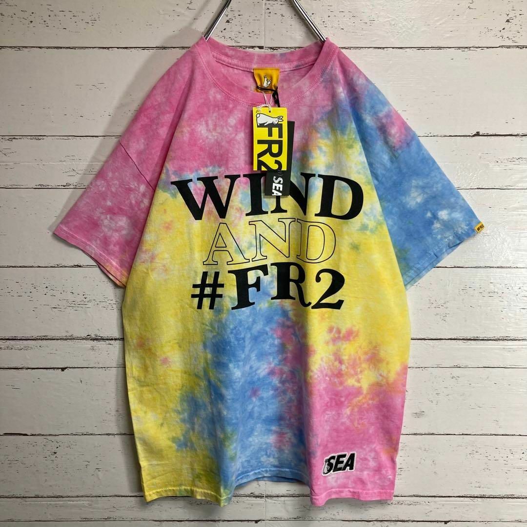 WIND AND SEA(ウィンダンシー)の【新品タグ付き】ウィンダンシー×FR2☆タイダイ Tシャツ L 超人気コラボ メンズのトップス(Tシャツ/カットソー(半袖/袖なし))の商品写真