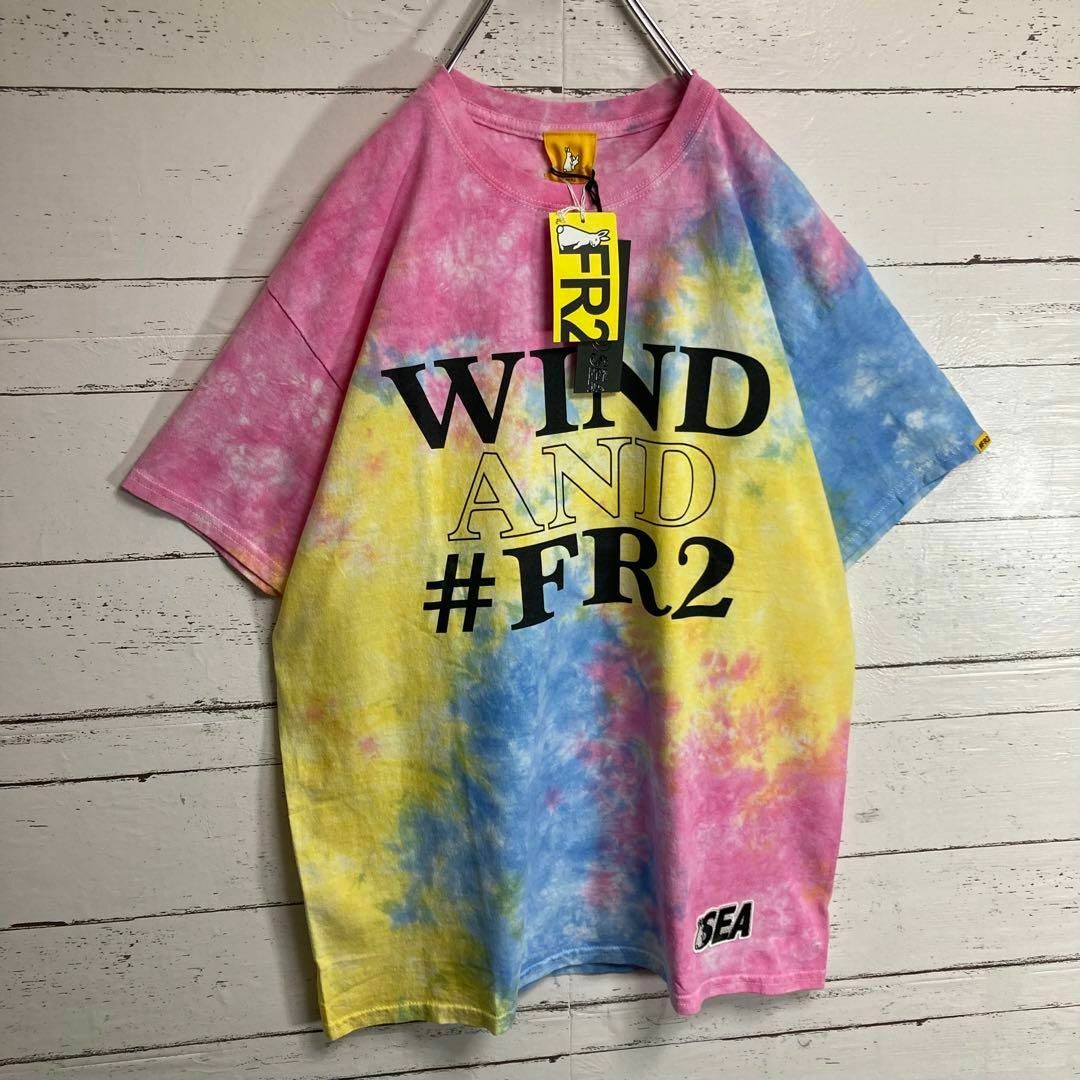 WIND AND SEA(ウィンダンシー)の【新品タグ付き】ウィンダンシー×FR2☆タイダイ Tシャツ L 超人気コラボ メンズのトップス(Tシャツ/カットソー(半袖/袖なし))の商品写真